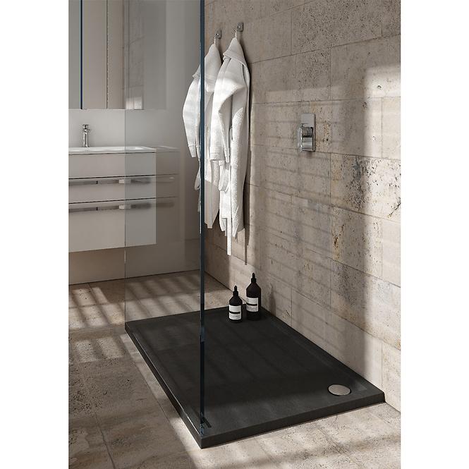 Duschwanne Kw Caspar New Black Stone 80x100x4,5 3.2336/C/St