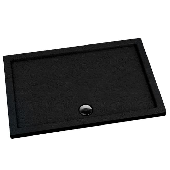 Duschwanne rechteckig Black Stone 80x120x5 Espera AQM269CST