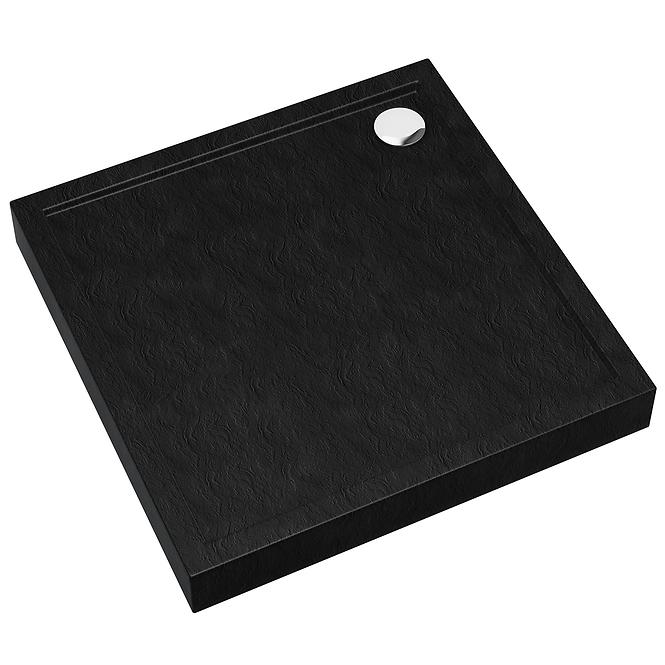 Duschwanne quadratisch Black Stone 90x90x12 Espera Plus AQM4631CST