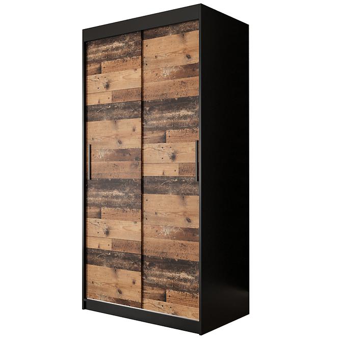 Schrank Old Wood T 100 Schwarz/Old Style