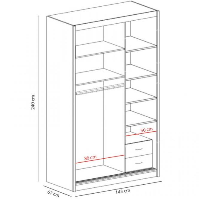 Schrank Karol 143 Gold Kraft