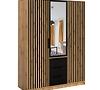 Schrank Bali D3 Lux schwarz/wotan/spiegel