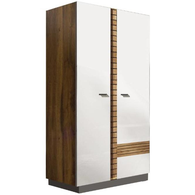 Schrank Gardena latte/dunkle walnuss