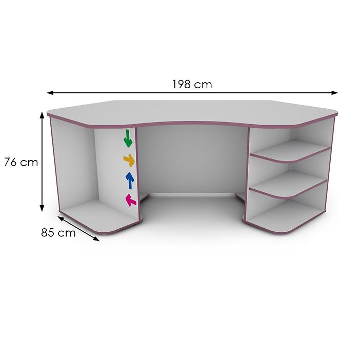 Schreibtisch Matrix 1 weiß/violett