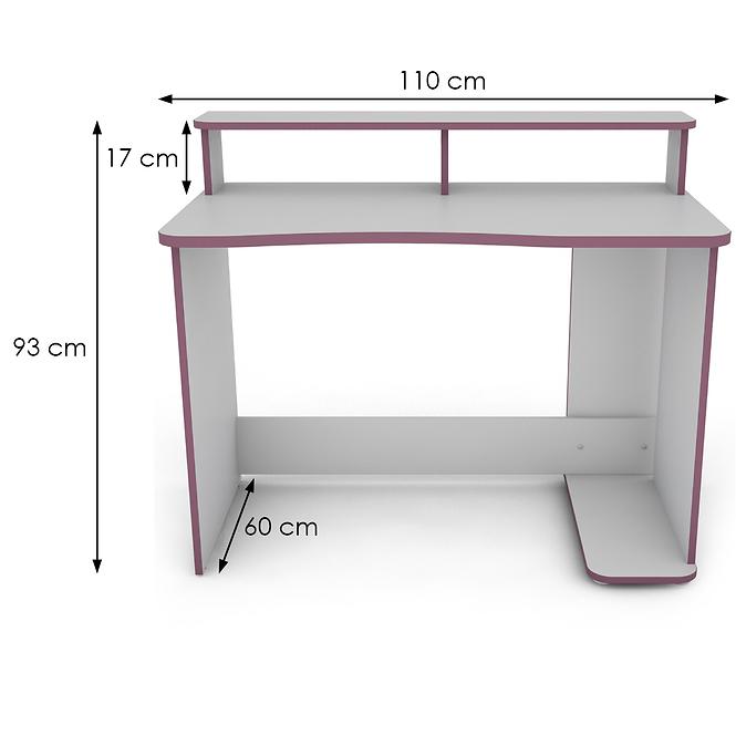 Schreibtisch Matrix 5 weiß/violett