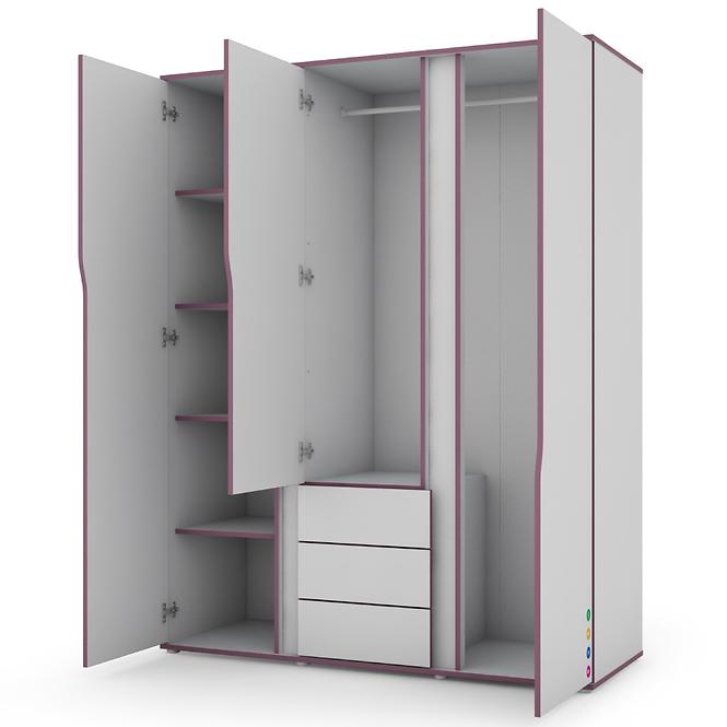 Schrank Matrix 3D weiß/violett