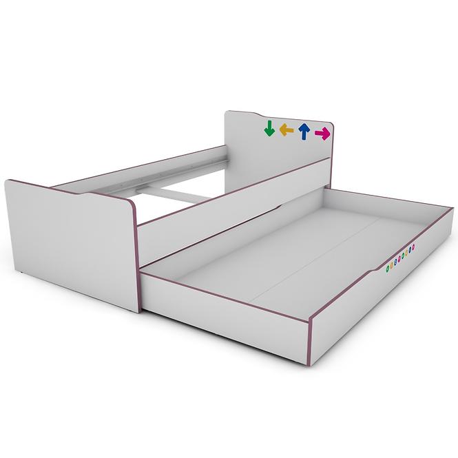 Bett Matrix 90 weiß/violett