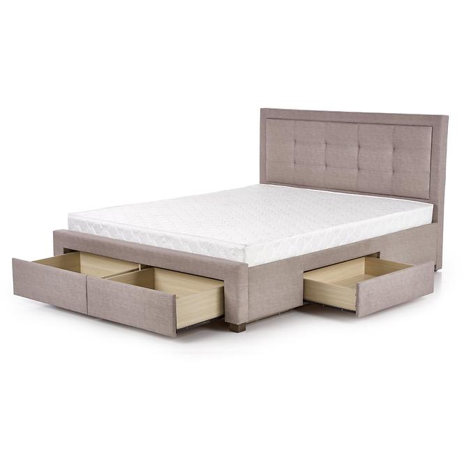 Bett Evora 160 beige/Nuss