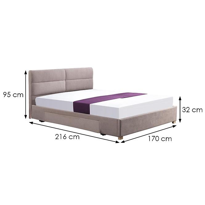 Bett Merida 160 beige/natürliche