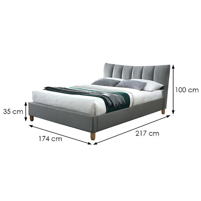 Bett Sandy 2 160 Aschgrau/Buche