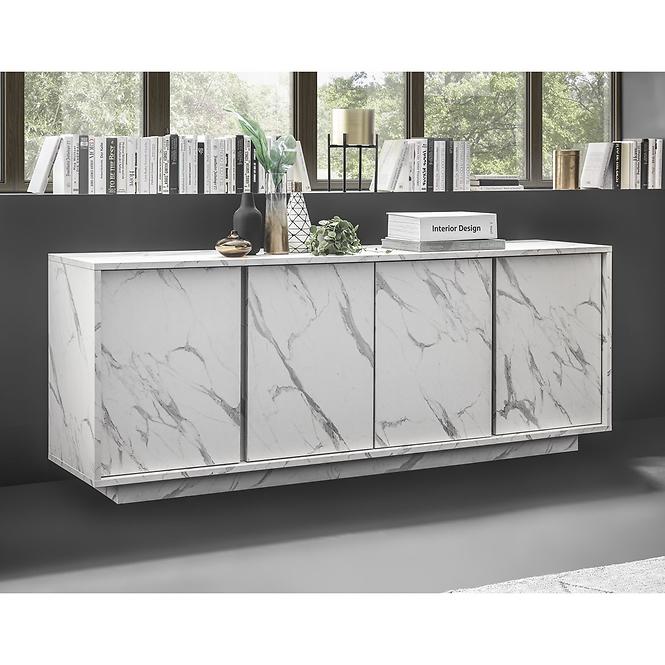 Kommode Carrara marmor weiß