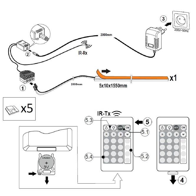 Led für schreibtisch Matrix 1-4