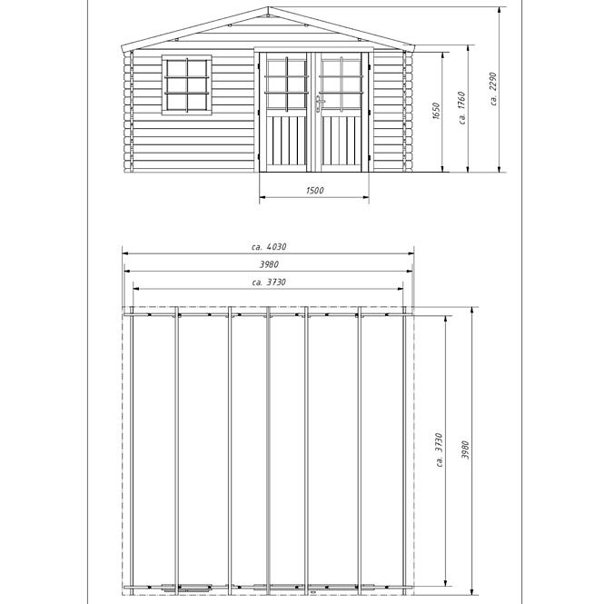 Gartenhaus 400x400