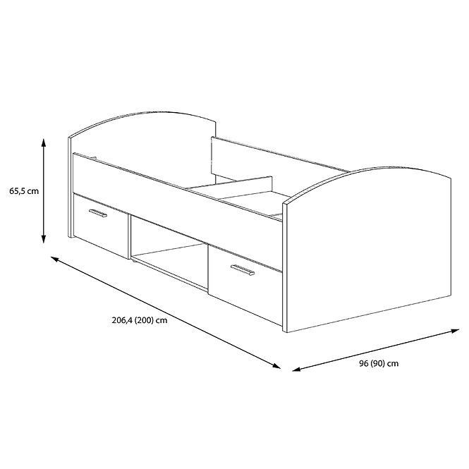 Bett Oldheaven WNL09-C943 old wood/beton