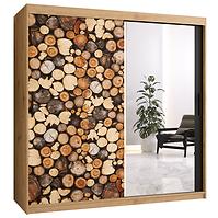 Schrank COUNTRY 2 180 eiche ARTISAN/spiegel