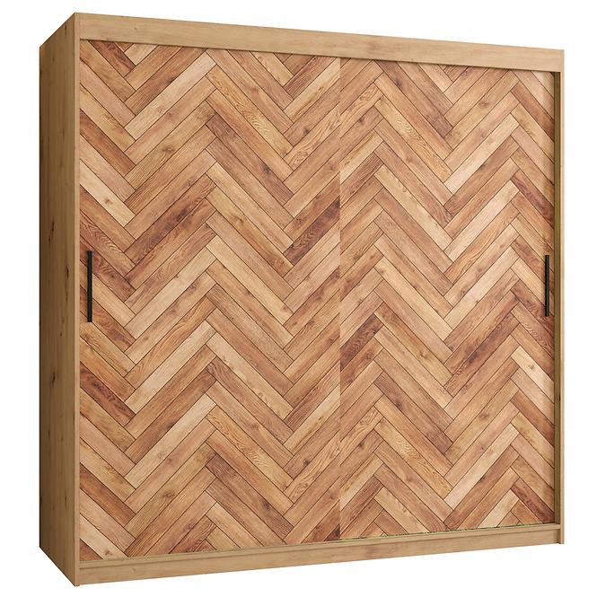 Schrank HERRINGBONE 1 180 Eiche artisan/Fischgrät