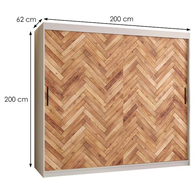 Schrank HERRINGBONE 1 200 Weiß/Fischgrät