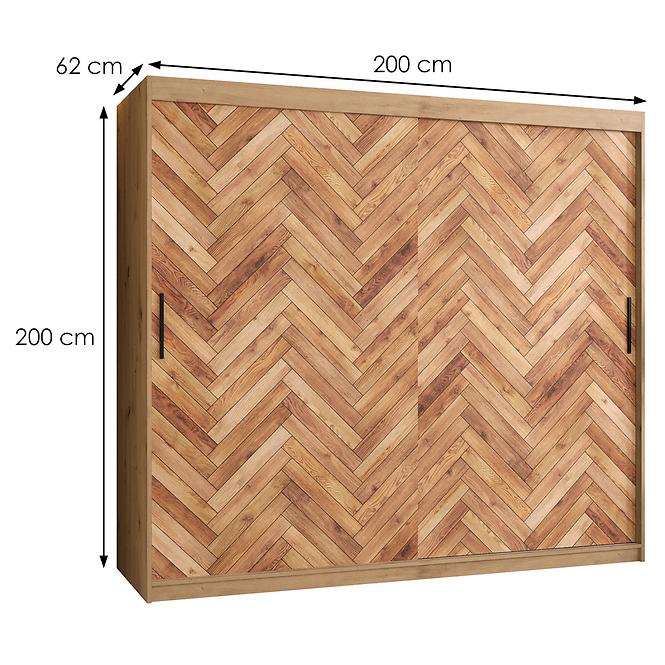 Schrank HERRINGBONE 1 200 Eiche artisan/Fischgrät