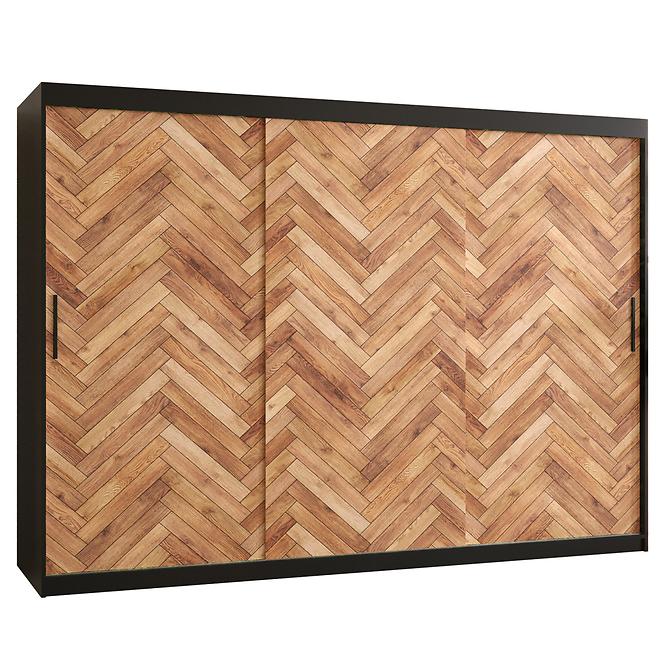 Schrank HERRINGBONE 1 250 Schwarz/Fischgrät