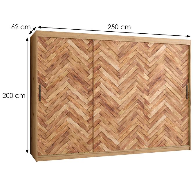 Schrank HERRINGBONE 1 250 Eiche artisan/Fischgrät