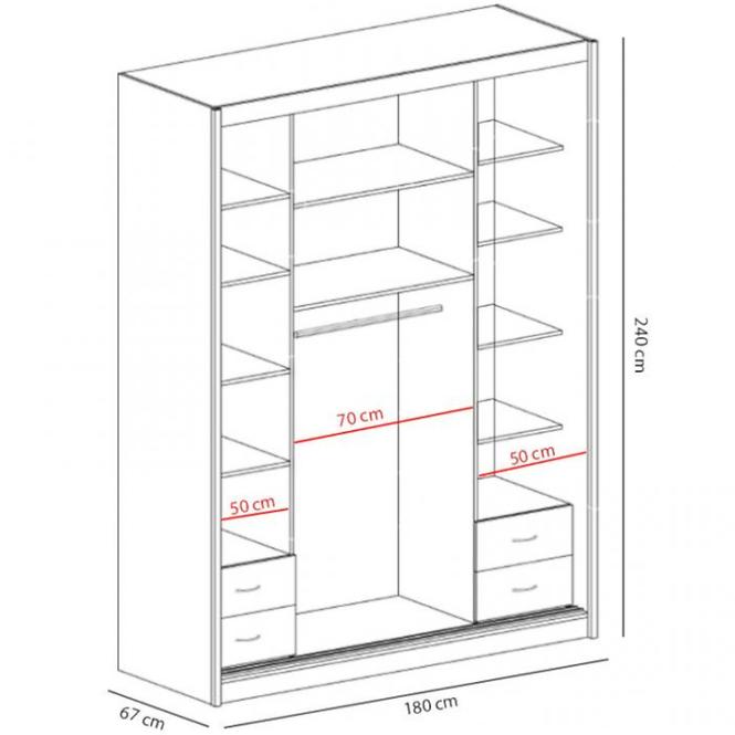 Schrank Maciej 180 spiegel artisan