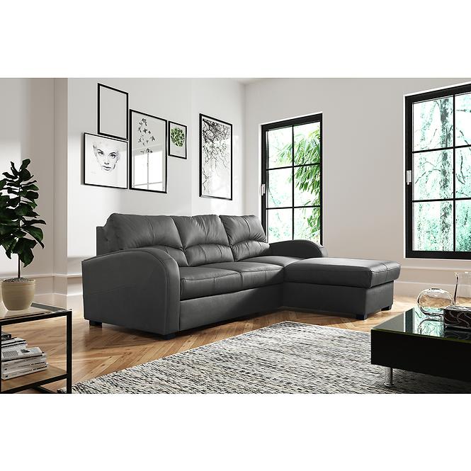 Ecksofa Tilo 2F–REC/BK Matt Velvet 97 P