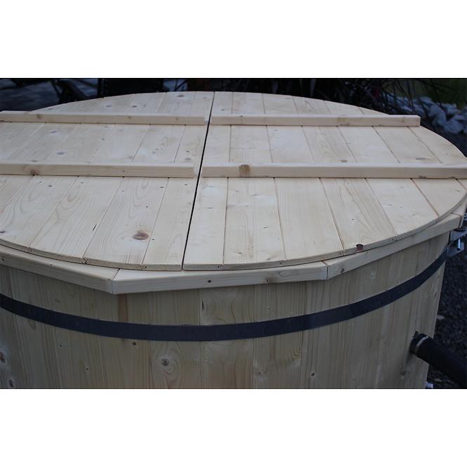 Holzbadewanne mit Heizung 160 cm