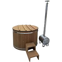 Holzbadewanne mit Heizung 160 cm