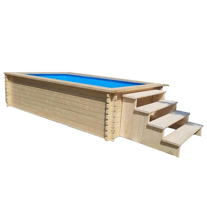 Gartenpool aus Holz 4x2 m