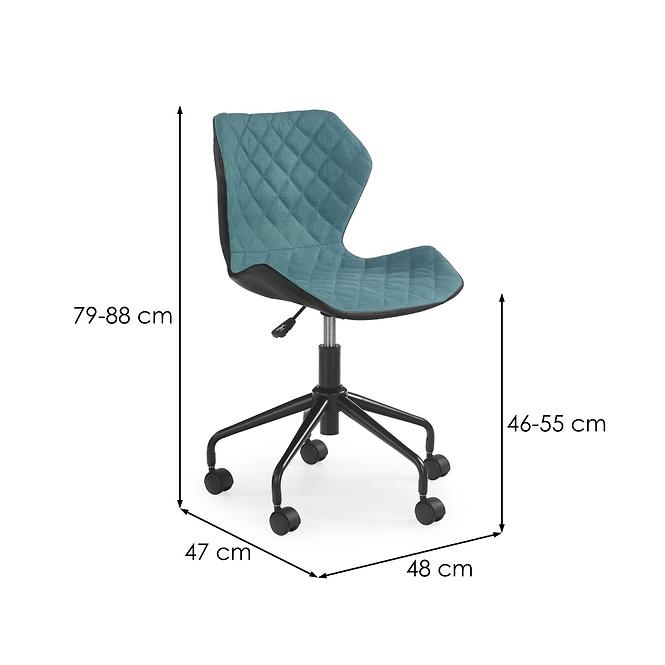 Drehstuhl Matrix schwarz/türkise