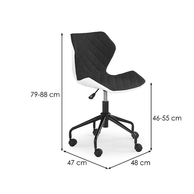 Drehstuhl Matrix weiß/schwarz