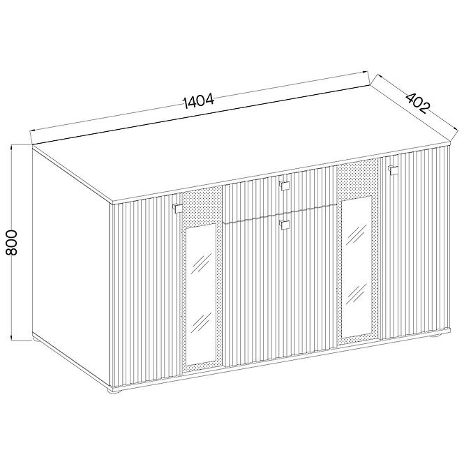 Kommode Salsa mdf schwarz/weiß