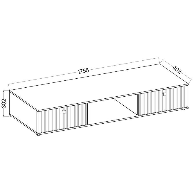 Wohnwand Salsa mdf eiche artisan/matera