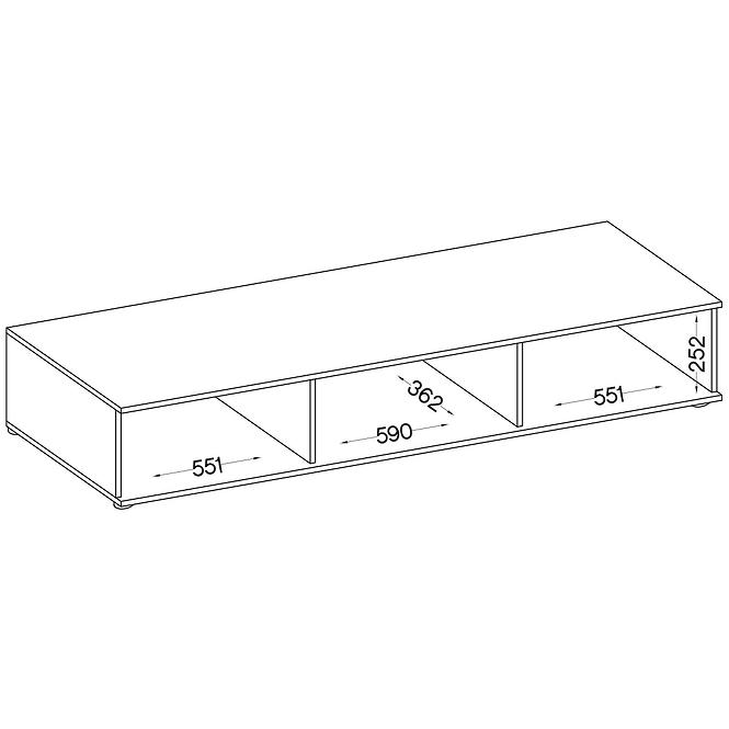 Wohnwand Salsa mdf eiche artisan/matera