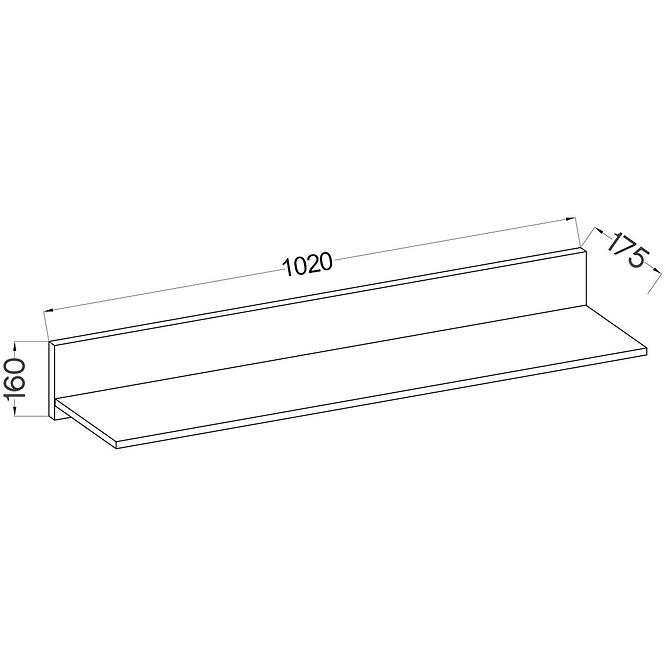 Wohnwand Salsa mdf schwarz/weiß