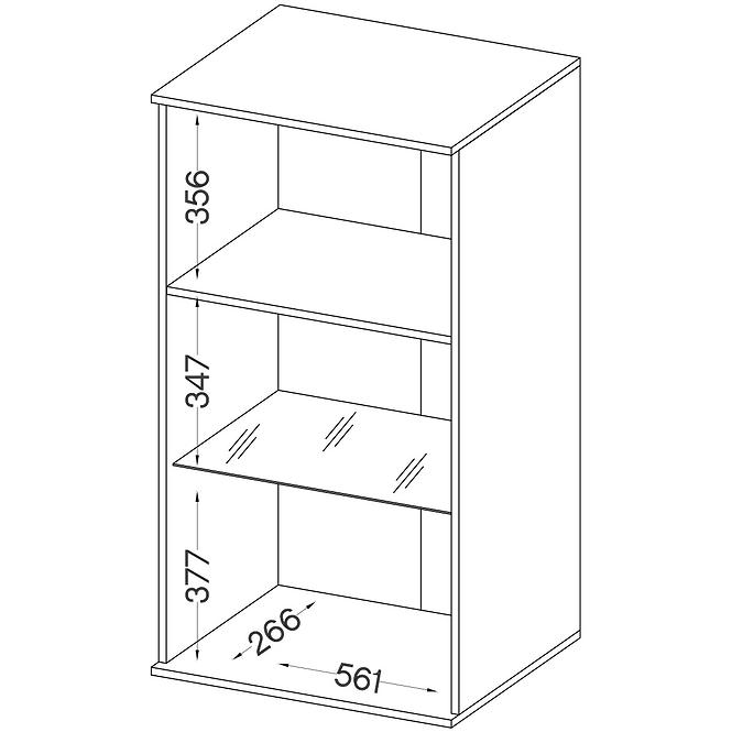 Wohnwand Salsa mdf weiß/eiche artisan