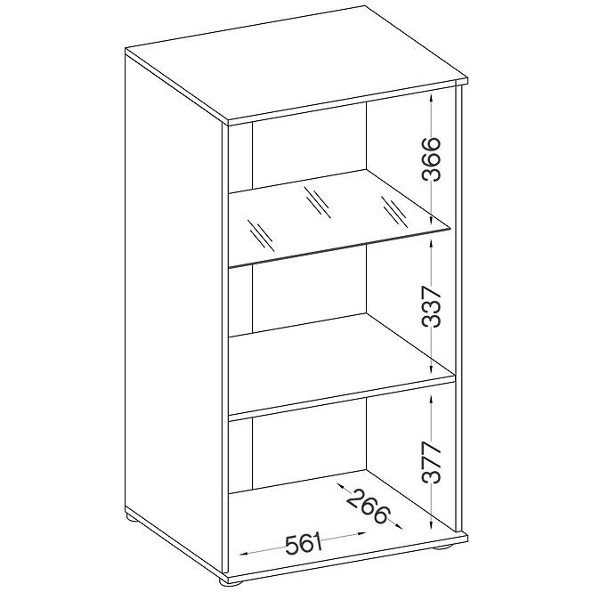 Wohnwand Salsa mdf weiß/eiche artisan