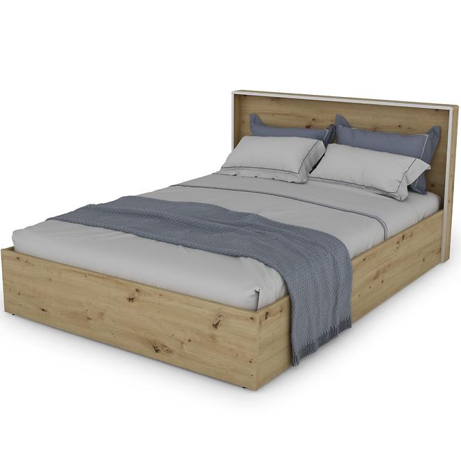 Bett Capannoli 140 eiche artisan/weiß