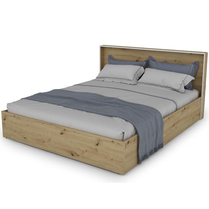 Bett Capannoli 160 eiche artisan/weiß