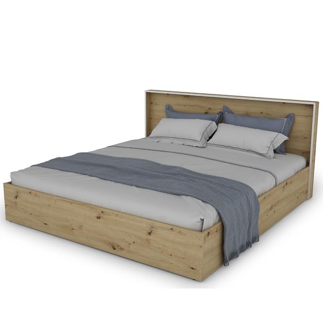 Bett Capannoli 180 eiche artisan/weiß