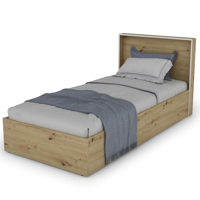 Bett Capannoli 90 eiche artisan/weiß