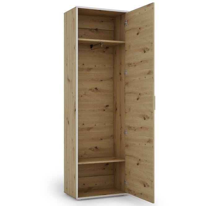 Garderobe Capannoli 1d eiche artisan/weiß