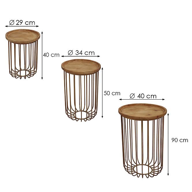 Couchtisch Trio 40x60