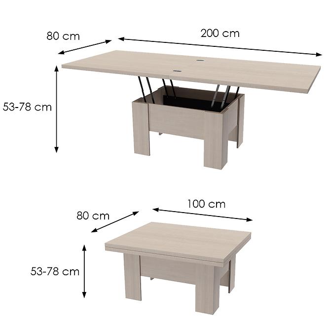 Couchtisch/Essentisch Eryk eiche santana