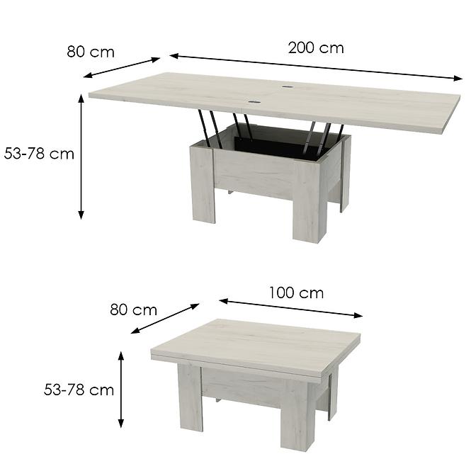 Couchtisch/Essentisch Eryk kraft weiß