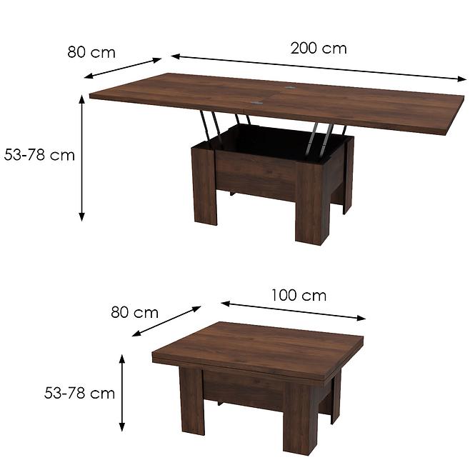 Couchtisch/Essentisch Eryk nuss warmia