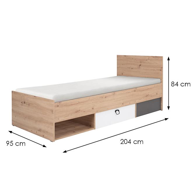 Bett Kevin 11 artisan/graphit/weiß