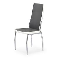 Stuhl K210 Metall/Kunstleder Grau-Weiß 43x54x101