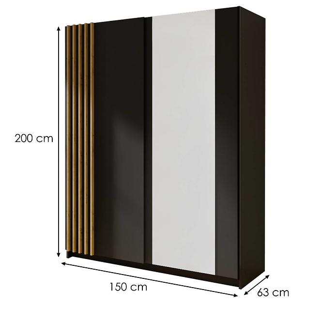 Schrank Daster III 10 schwarz/eiche