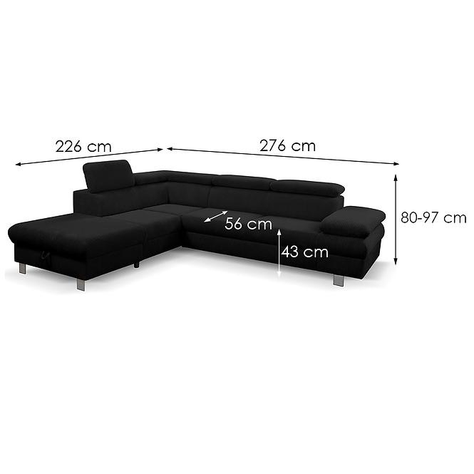 Ecksofa Conti L Poso 135